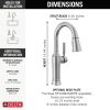 DELTA Renaldi Single Handle Pull-Down Bar / Prep Faucet — Lumicoat® Arctic Stainless