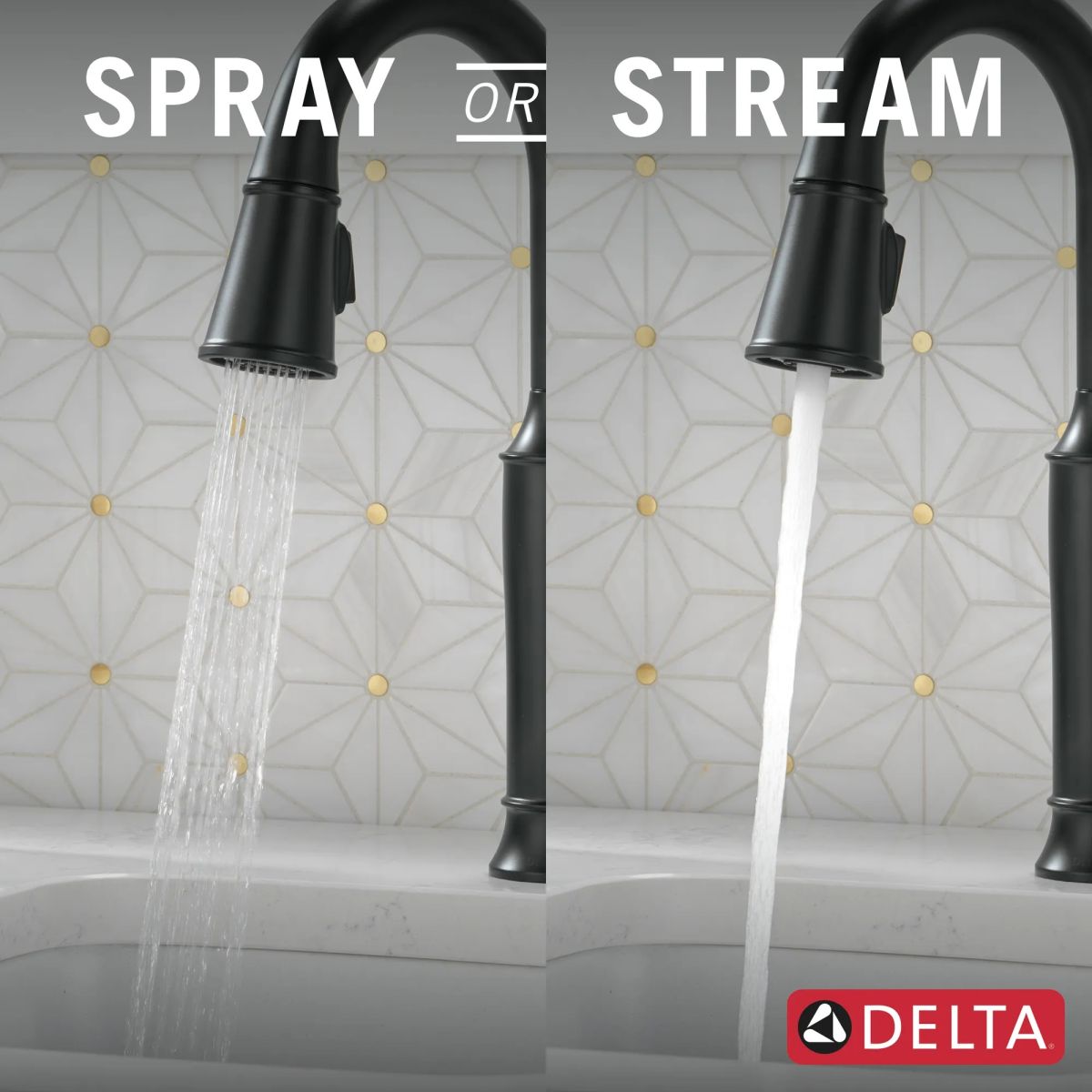 DELTA Renaldi Single Handle Pull-Down Bar / Prep Faucet — Matte Black
