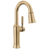DELTA Renaldi Single Handle Pull-Down Bar / Prep Faucet — Lumicoat® Champagne Bronze