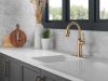 DELTA Renaldi Single Handle Pull-Down Bar / Prep Faucet — Lumicoat® Champagne Bronze