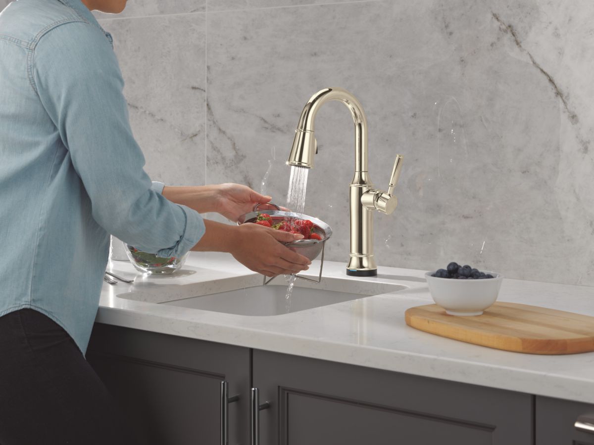 DELTA Renaldi Touch2O Bar / Prep Faucet with Touchless Technology — Lumicoat® Polished Nickel