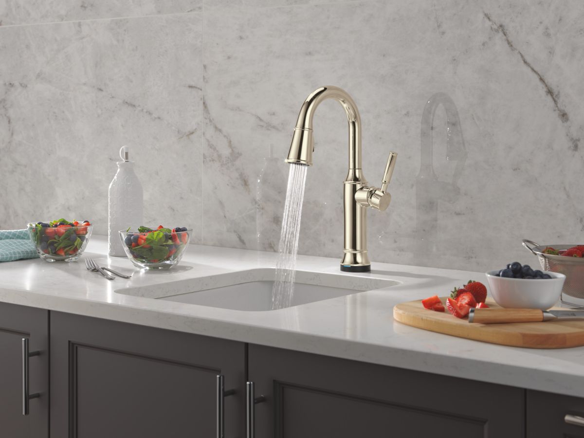 DELTA Renaldi Touch2O Bar / Prep Faucet with Touchless Technology — Lumicoat® Polished Nickel