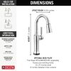 DELTA Renaldi Touch2O Bar / Prep Faucet with Touchless Technology — Lumicoat® Chrome