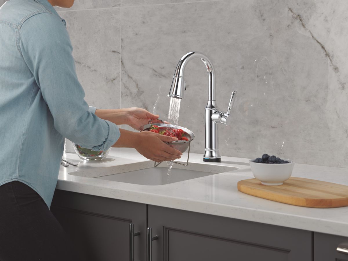 DELTA Renaldi Touch2O Bar / Prep Faucet with Touchless Technology — Lumicoat® Chrome