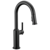 DELTA Cordova Single Handle Pull-Down Bar/Prep Faucet — Matte Black