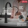 DELTA Cordova Single Handle Pull-Down Bar/Prep Faucet — Matte Black