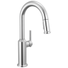 DELTA Cordova Single Handle Pull-Down Bar/Prep Faucet — Lumicoat® Chrome