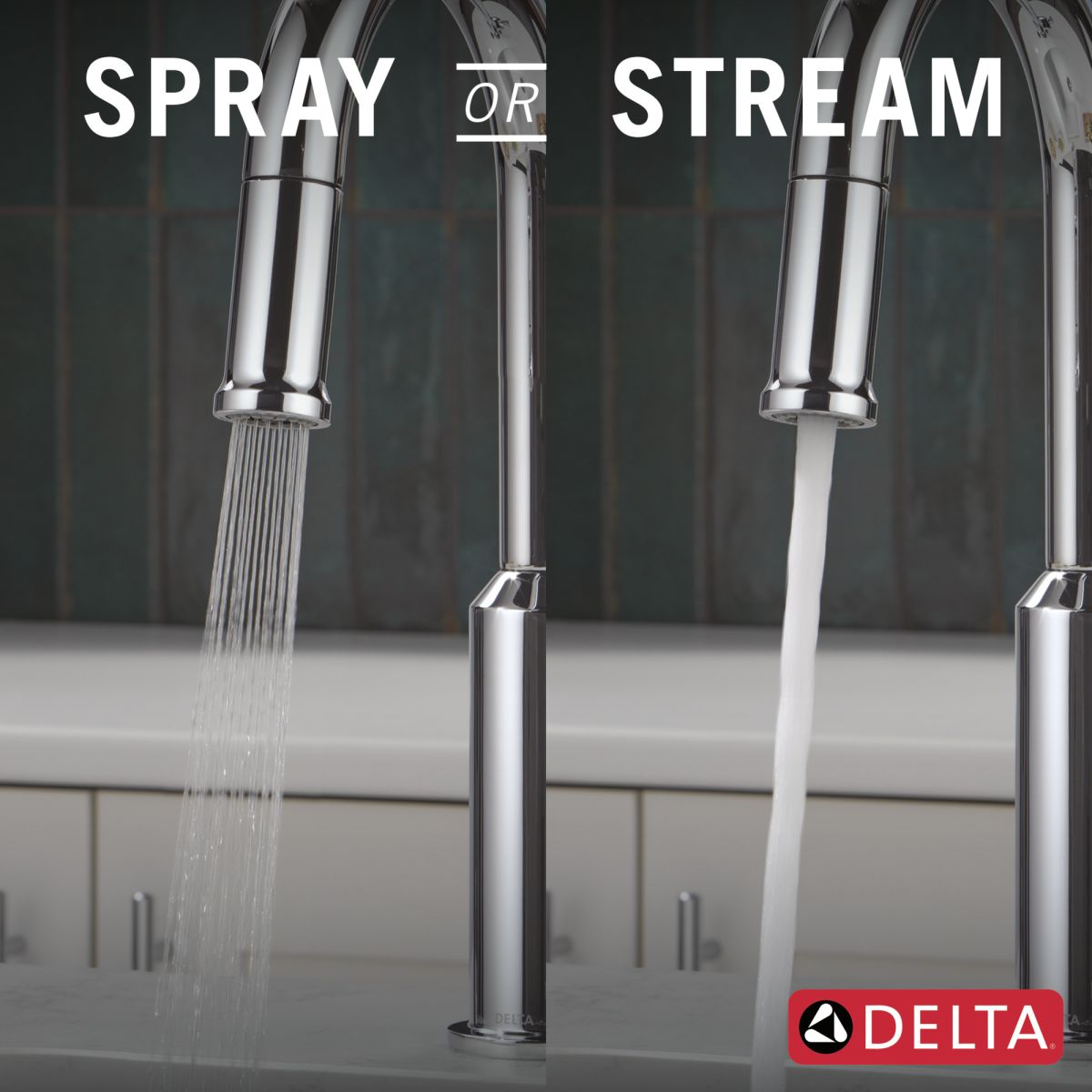 DELTA Cordova Single Handle Pull-Down Bar/Prep Faucet — Lumicoat® Chrome