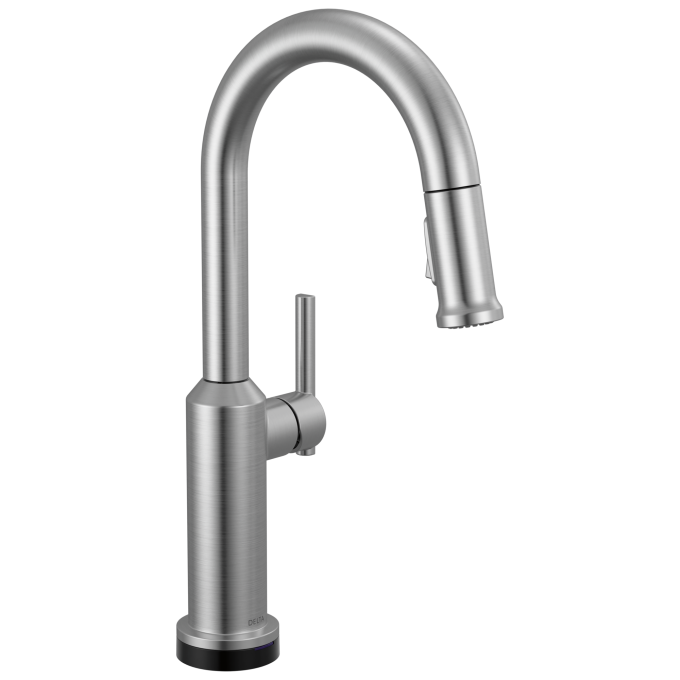 DELTA Cordova Touch2O Bar / Prep Faucet with Touchless Technology — Lumicoat® Arctic Stainless