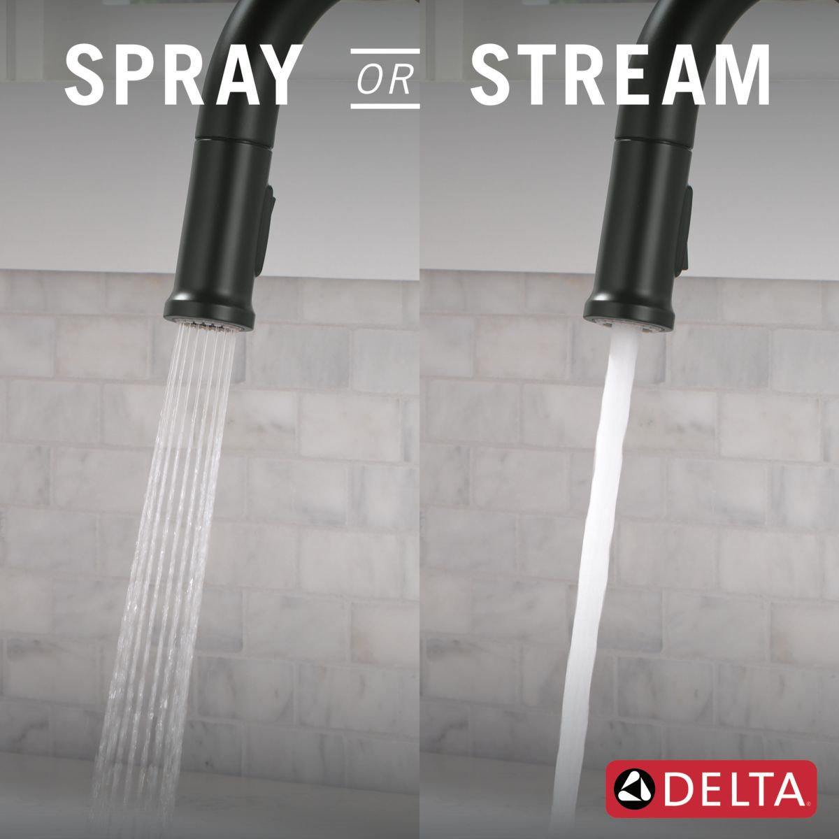 DELTA Cordova Touch2O Bar / Prep Faucet with Touchless Technology — Matte Black