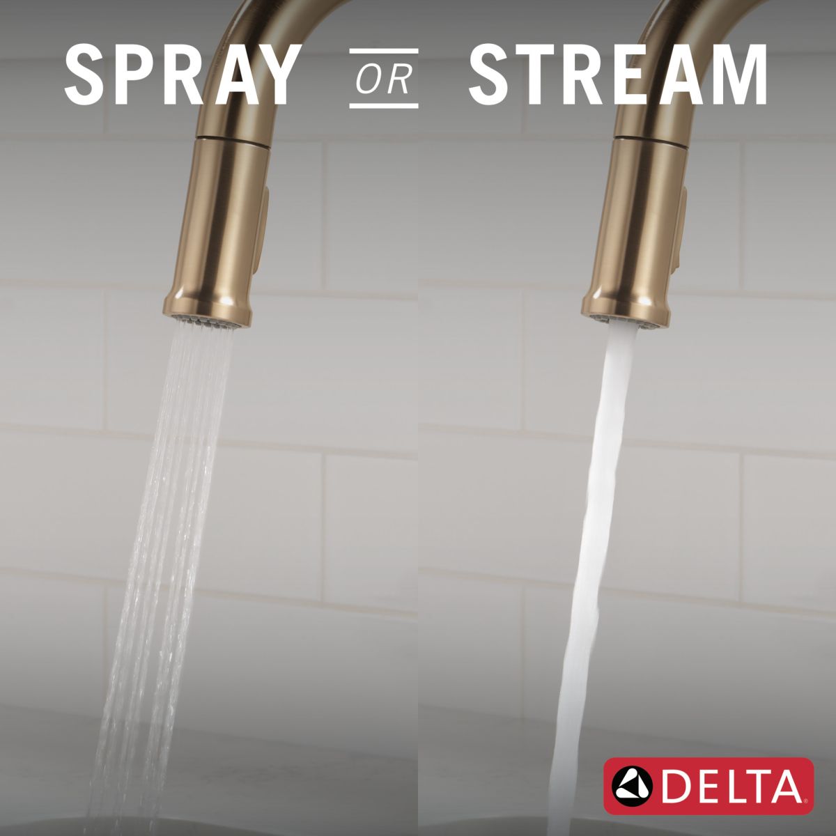 DELTA Cordova Touch2O Bar / Prep Faucet with Touchless Technology — Lumicoat® Champagne Bronze