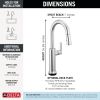 DELTA Altado Touch2O Technology Bar / Prep Faucet with Touchless Technology — Chrome