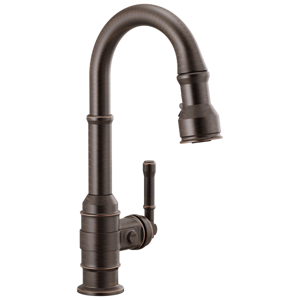 DELTA Broderick Single Handle Pull-Down Bar/Prep Faucet — Venetian Bronze