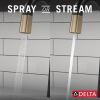 DELTA Monrovia Single Handle Pull-Down Bar / Prep Faucet — Matte Black / Champagne Bronze
