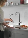DELTA Monrovia Single Handle Pull-Down Bar/Prep Faucet — Lumicoat® Chrome