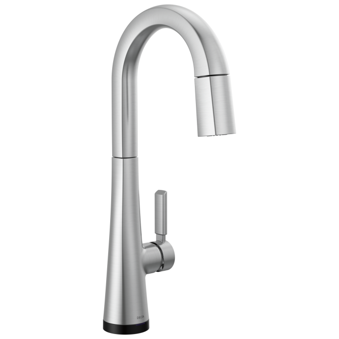 DELTA Monrovia Touch2O Bar / Prep Faucet with Touchless Technology — Lumicoat® Arctic Stainless