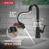 DELTA Monrovia Touch2O Bar / Prep Faucet with Touchless Technology — Matte Black