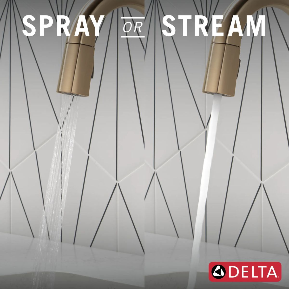 DELTA Monrovia Touch2O Bar / Prep Faucet with Touchless Technology — Lumicoat® Champagne Bronze