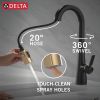 DELTA Monrovia Touch2O Bar / Prep Faucet with Touchless Technology — Matte Black / Champagne Bronze