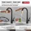 DELTA Monrovia Touch2O Bar / Prep Faucet with Touchless Technology — Matte Black / Champagne Bronze