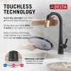 DELTA Monrovia Touch2O Bar / Prep Faucet with Touchless Technology — Matte Black / Champagne Bronze