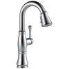 DELTA Cassidy Single Handle Pull-Down Bar/Prep Faucet — Lumicoat® Arctic Stainless