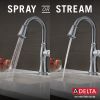 DELTA Cassidy Single Handle Pull-Down Bar/Prep Faucet — Lumicoat® Arctic Stainless