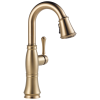 DELTA Cassidy Single Handle Pull-Down Bar/Prep Faucet — Lumicoat® Champagne Bronze
