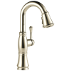 DELTA Cassidy Single Handle Pull-Down Bar/Prep Faucet — Lumicoat® Polished Nickel