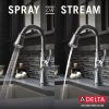 DELTA Cassidy Single Handle Pull-Down Bar/Prep Faucet — Lumicoat® Chrome