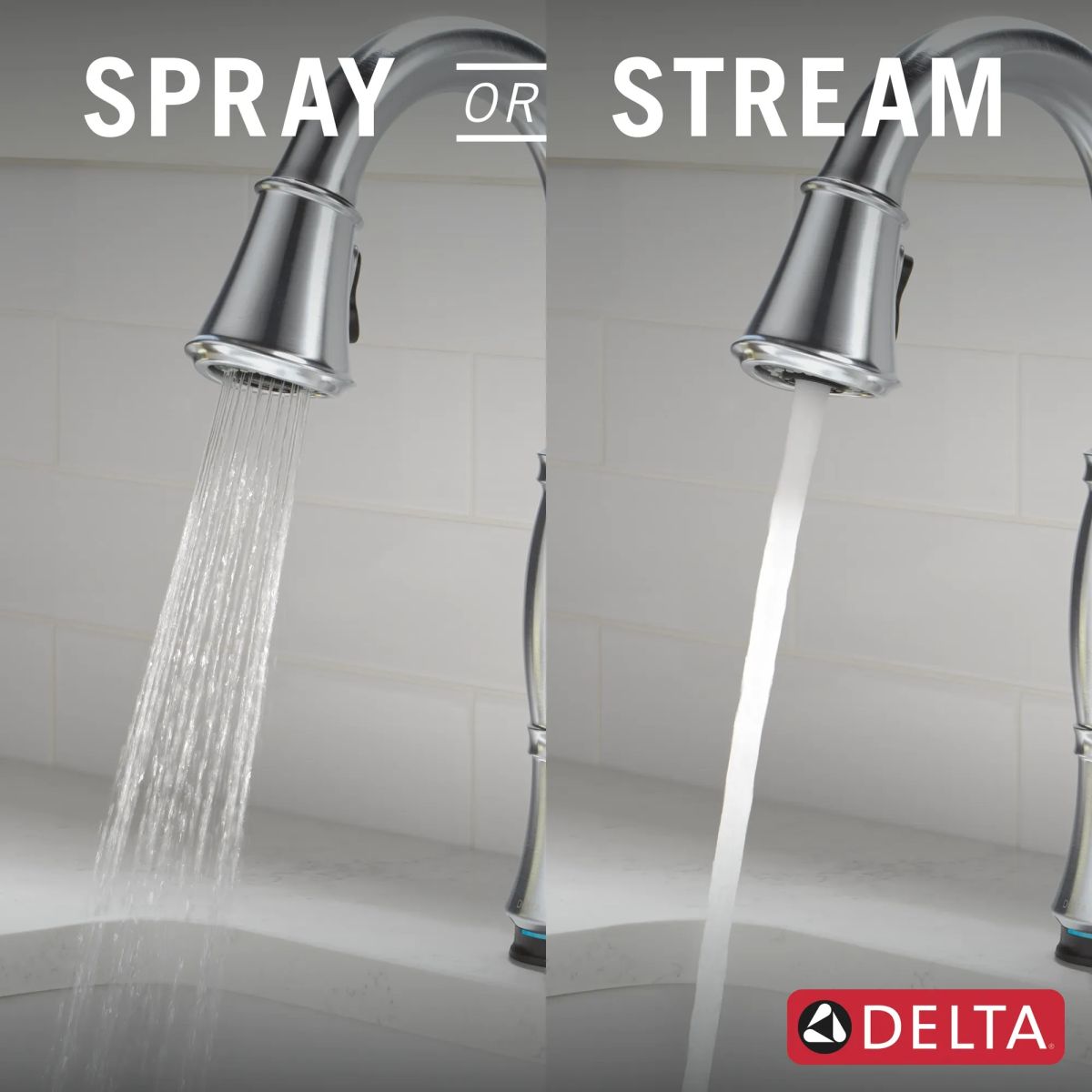 DELTA Cassidy Touch2O Bar / Prep Faucet with Touchless Technology — Lumicoat® Arctic Stainless
