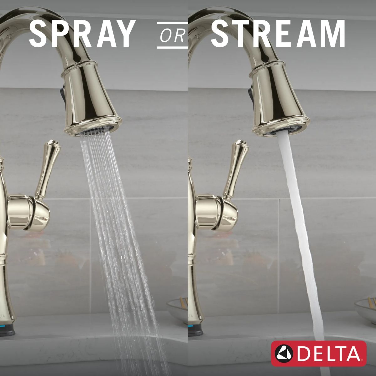 DELTA Cassidy Touch2O Bar / Prep Faucet with Touchless Technology — Lumicoat® Polished Nickel