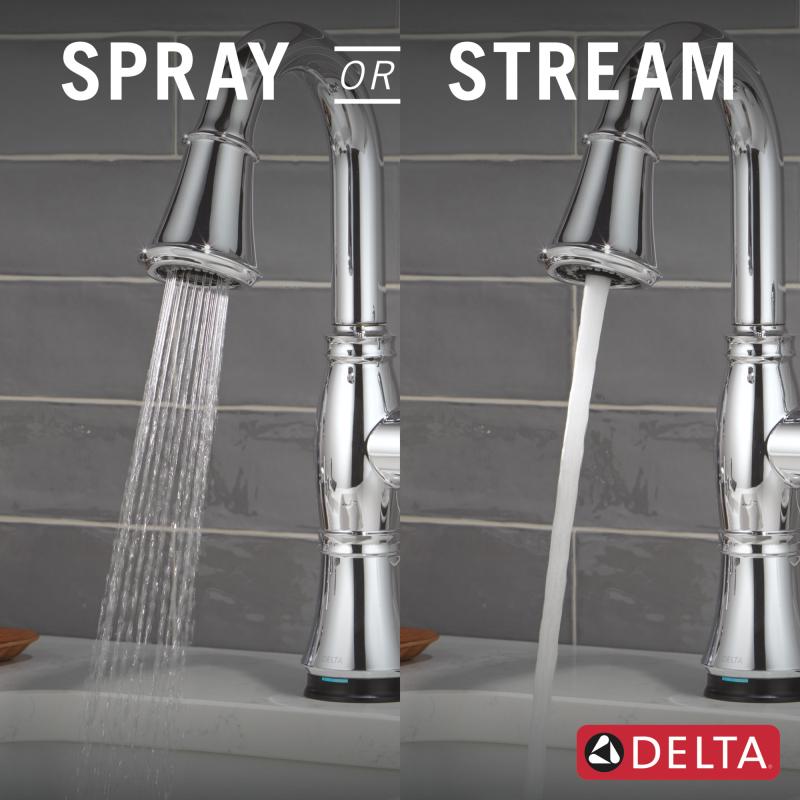 DELTA Cassidy Touch2O Bar / Prep Faucet with Touchless Technology — Lumicoat® Chrome