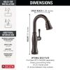 DELTA Cassidy Touch2O Bar / Prep Faucet with Touchless Technology — Venetian Bronze