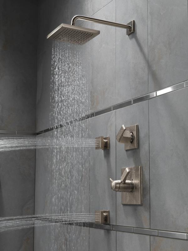 DELTA Universal Showering Components Metal Raincan Shower Head Assembly — Stainless