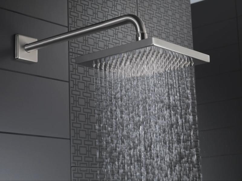 DELTA Universal Showering Components Metal Raincan Shower Head Assembly — Stainless