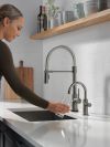 DELTA Trinsic Single-Handle Pull-Down Spring Kitchen Faucet with Touch2O Technology — Black Stainless