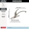 DELTA Foundations Single Handle Kitchen Faucet — Stainless