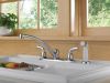 DELTA Foundations Two Handle Kitchen Faucet with Spray — Chrome