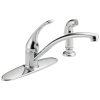 DELTA Foundations Single Handle Kitchen Faucet with Spray — Chrome