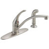 DELTA Foundations Single Handle Kitchen Faucet with Spray — Stainless