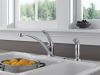 DELTA Foundations Single Handle Kitchen Faucet with Spray — Chrome
