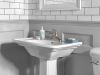 DELTA Foundations Single Handle Centerset Bathroom Faucet — Stainless