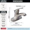DELTA Foundations Single Handle Centerset Bathroom Faucet — Stainless