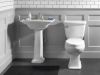 DELTA Foundations Single Handle Centerset Bathroom Faucet — Stainless