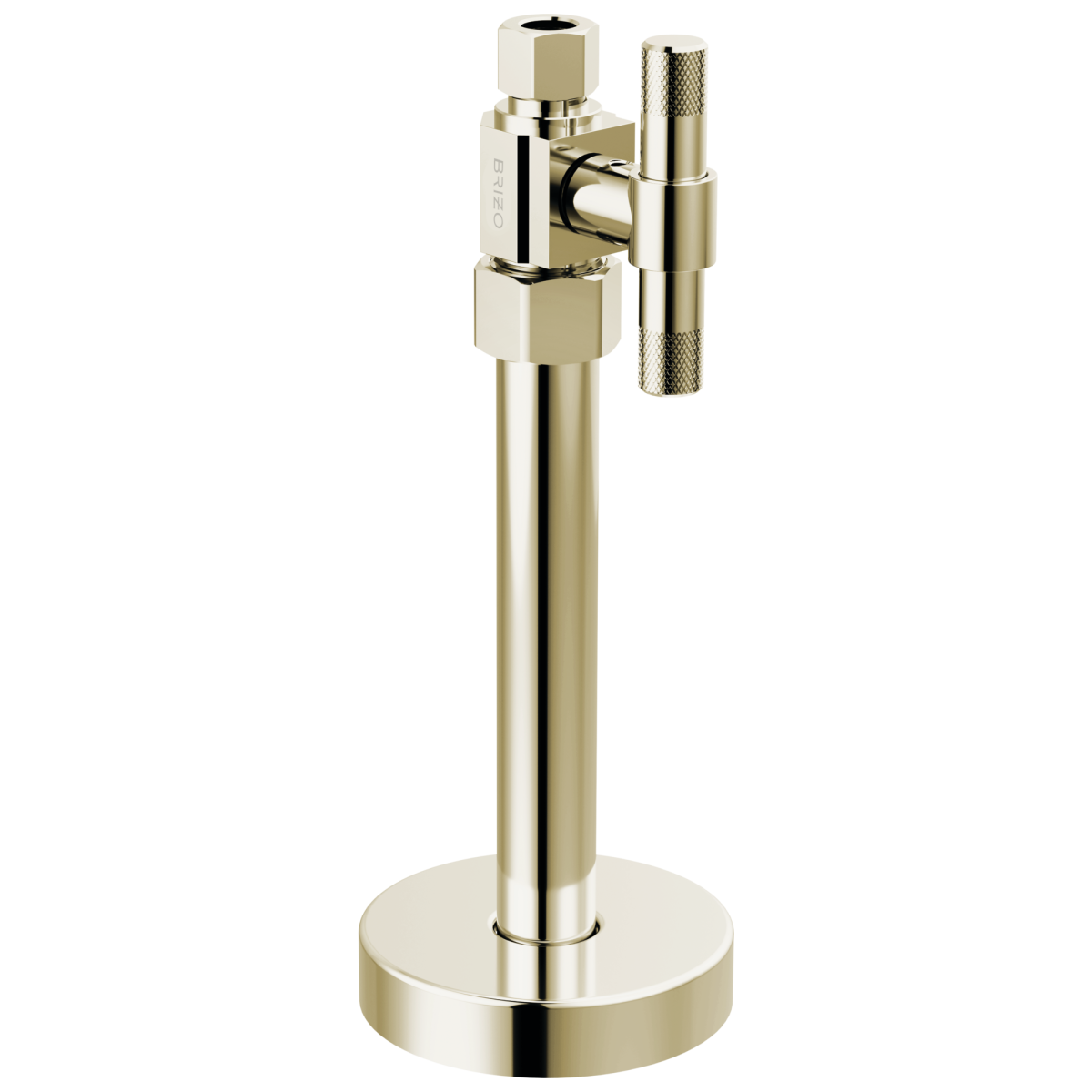 BRIZO Litze Straight Supply Stop Valve with Lever Handle — Polished Nickel
