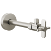 BRIZO Odin Angled Supply Stop Valve with Cross Handle — Brushed Nickel
