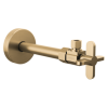 BRIZO Odin Angled Supply Stop Valve with Cross Handle — Luxe Gold