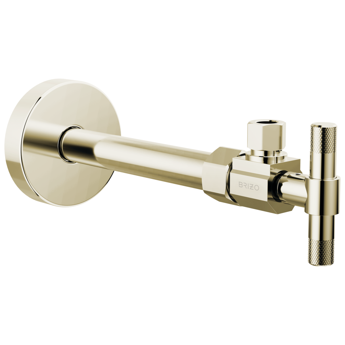BRIZO Litze Angled Supply Stop Valve with Lever Handle — Polished Nickel