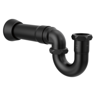 BRIZO 17-Gauge P-Trap with Flange — Matte Black